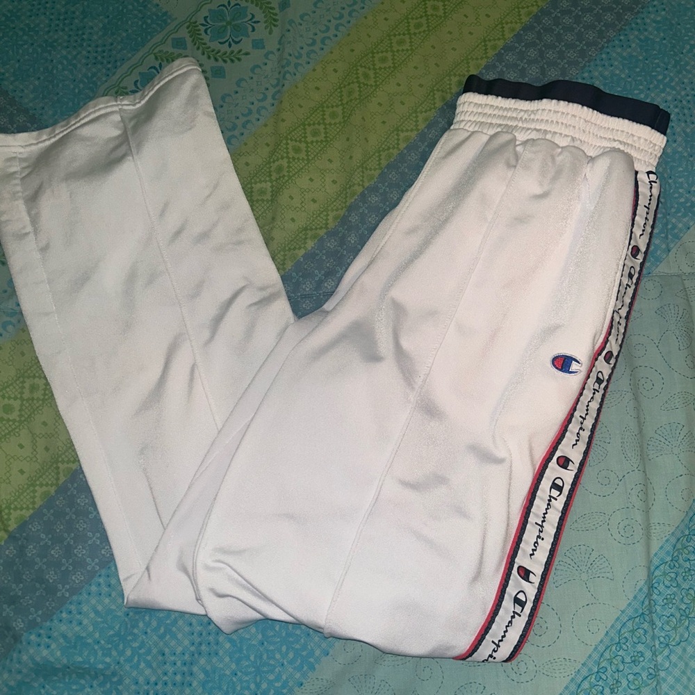 White champion track pants